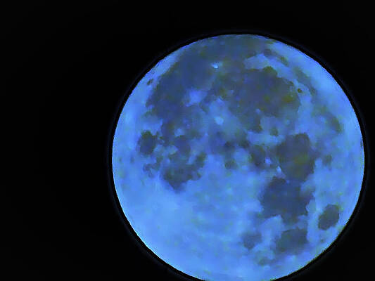 Blue Moon #1 Print Unisex , , , Long Sleeve Tee