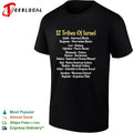 12 Tribes of Israel List of Nations and Peoples shirt