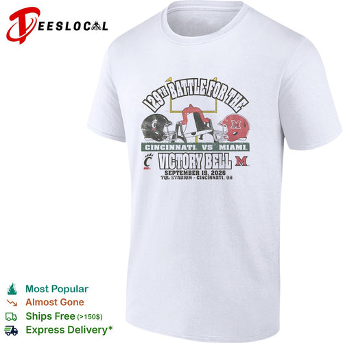 129th Battle for the Victory Bell Cincinnati vs Miami 2026 shirt