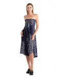 Paisley Print Tube Dress/ Maxi Skirt (TH-1390)