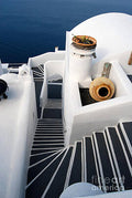 Santorini Steps #1 Print Unisex , , , Long Sleeve Tee