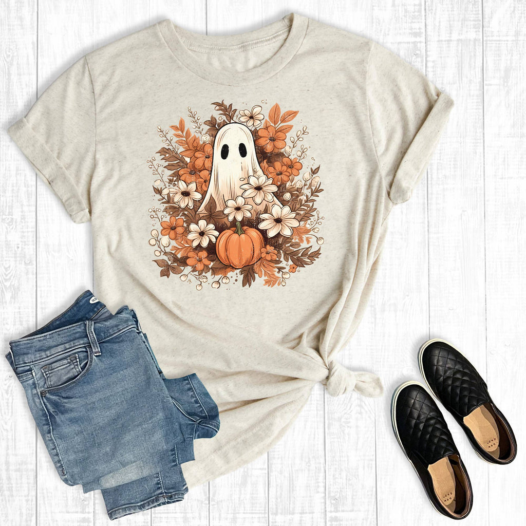 Fall Halloween Spooky Ghost Graphic Tee (Best Seller)