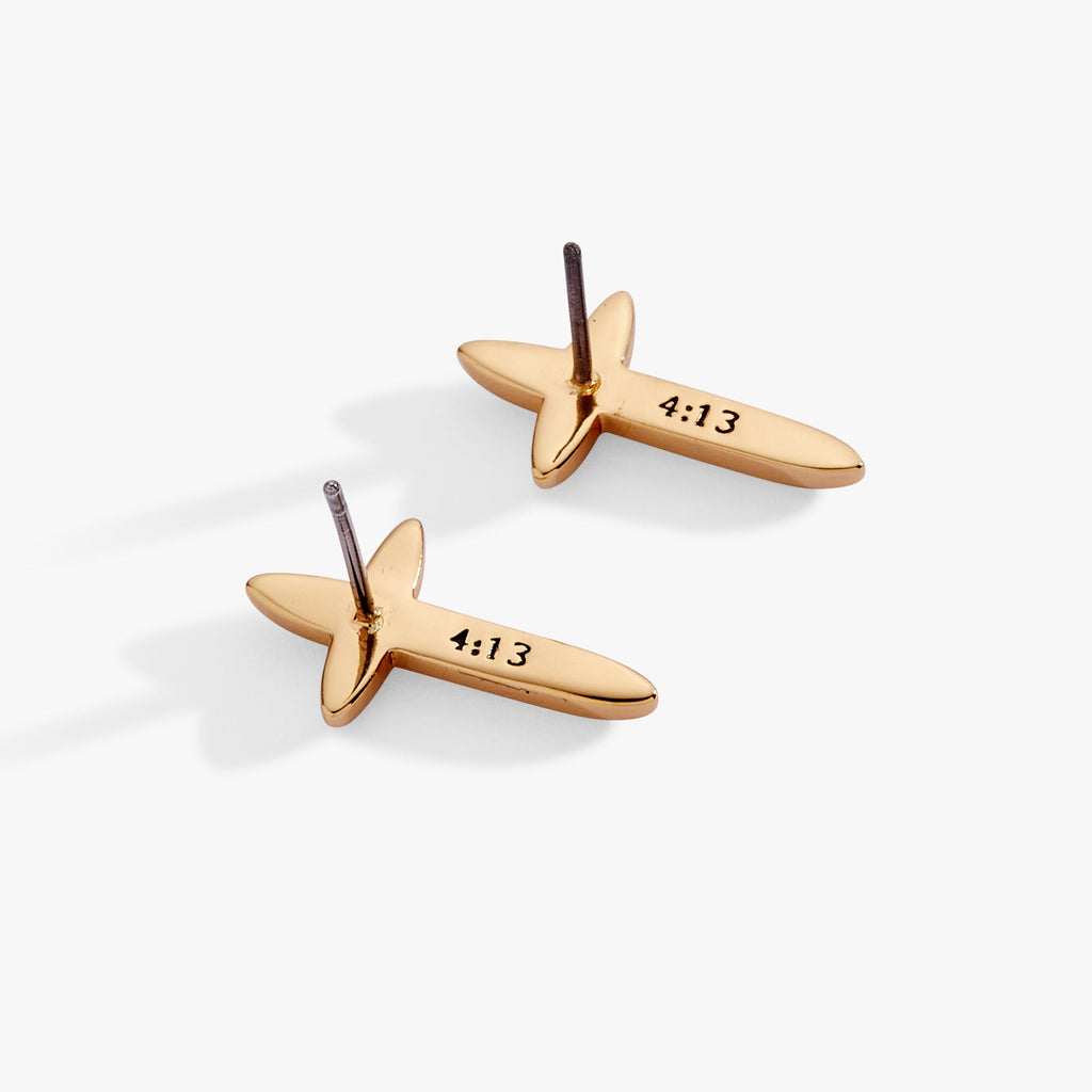 4:13 Cross Stud Earrings T-Shirts