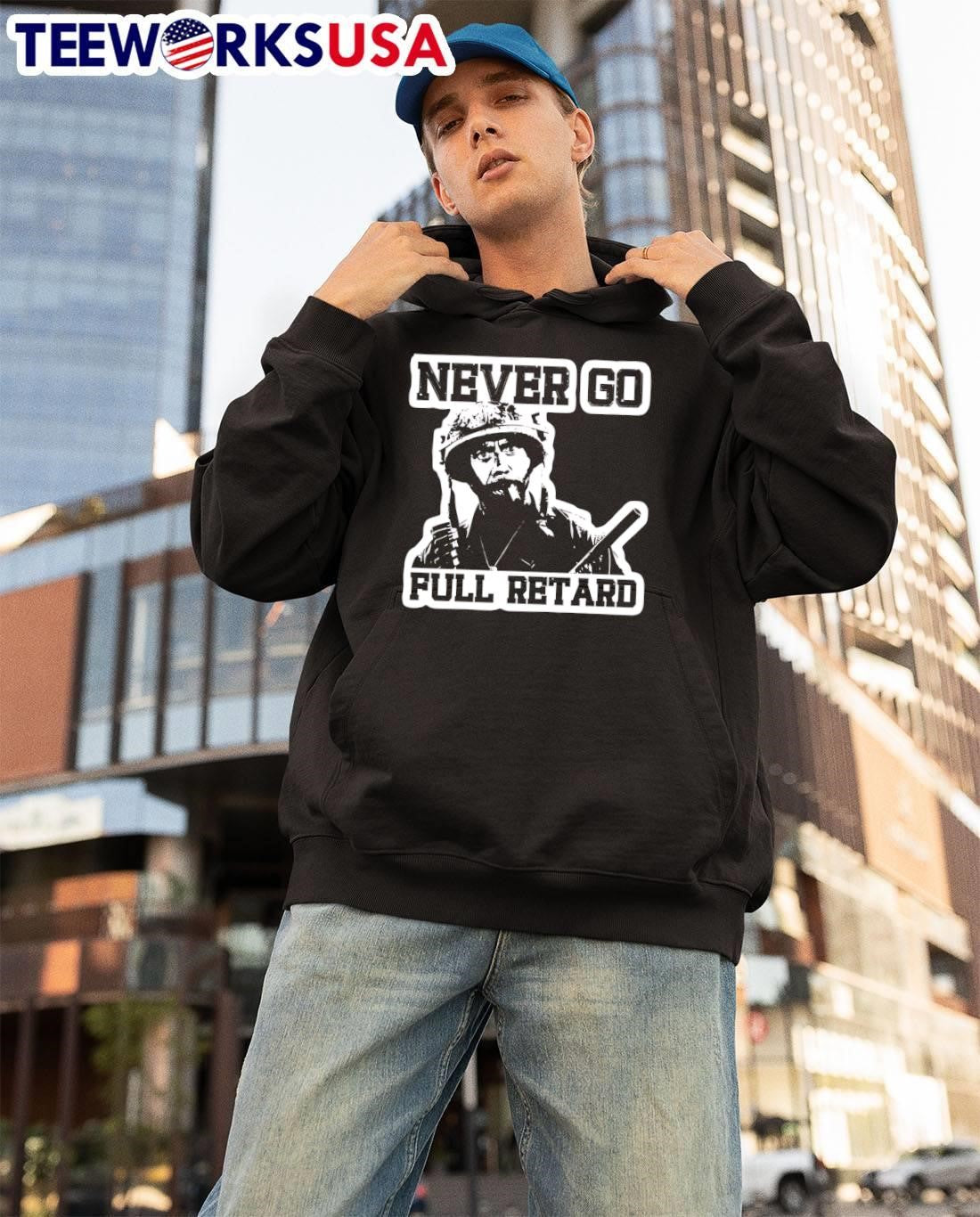 Never Go Full Retard Robert Downey Jr. Tropic Thunder T-Shirt