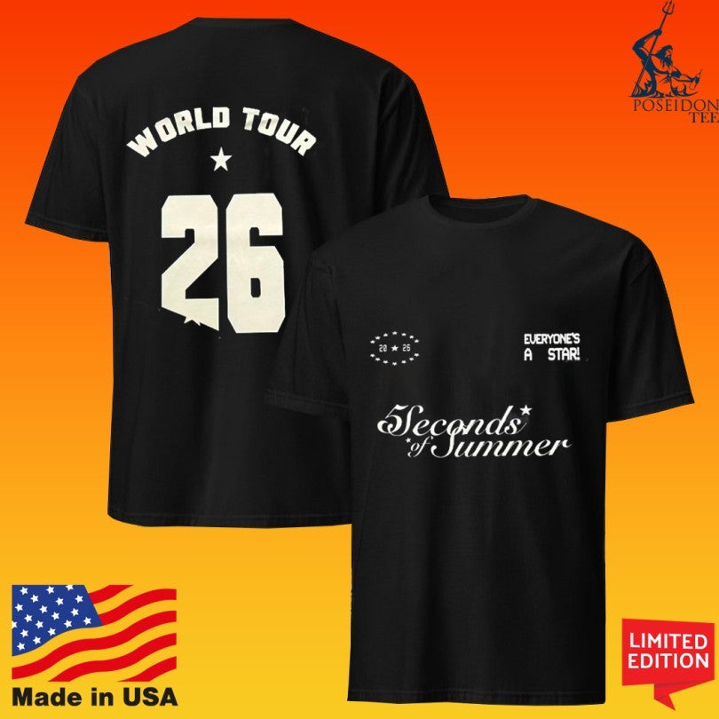 5 Seconds Of Summer World Tour Jersey T-shirt
