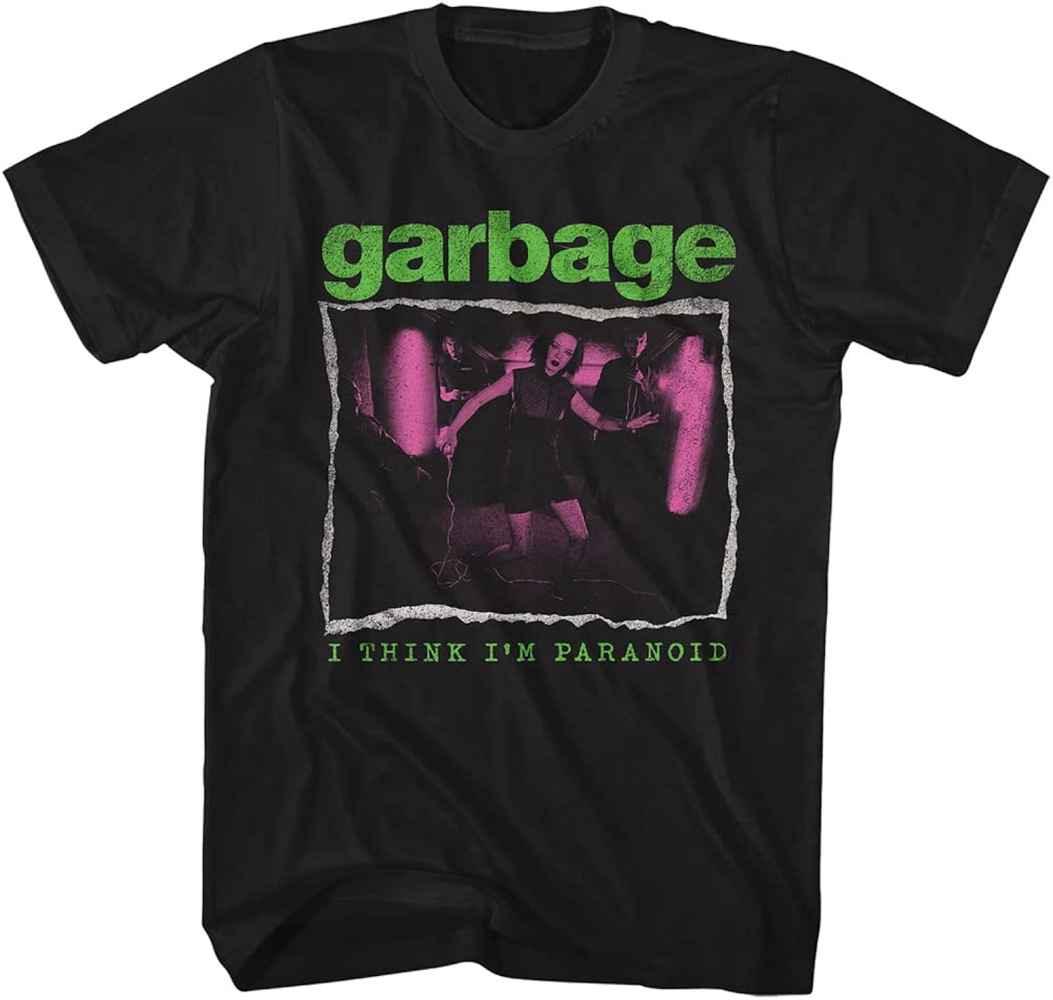 Garbage Rock Band I Think I'm Paranoid Short Sleeve 90s Music Cool Graphic Tees Unisex , , , Long Sleeve Tee