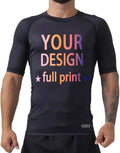 Custom BJJ Rash Guards Personalized No Gi Tight Grappling Base Layer Unisex , , , Long Sleeve Tee