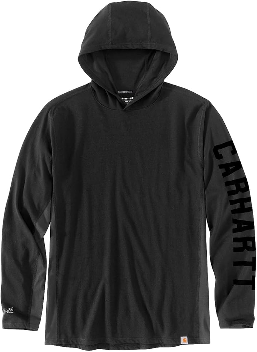 Men's Force Relaxed Fit Midweight Long-Sleeve Logo Graphic Hooded Unisex , , , Long Sleeve Tee