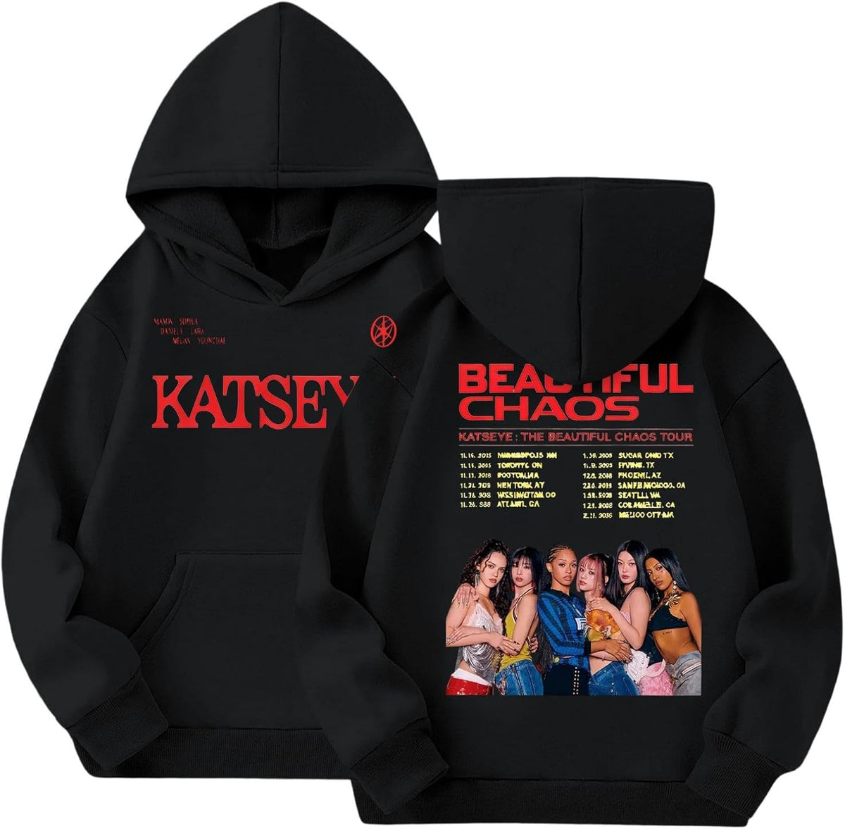 Girls s Katseye Merch s Graphic Long Sleeve for Fans Unisex , , , Long Sleeve Tee
