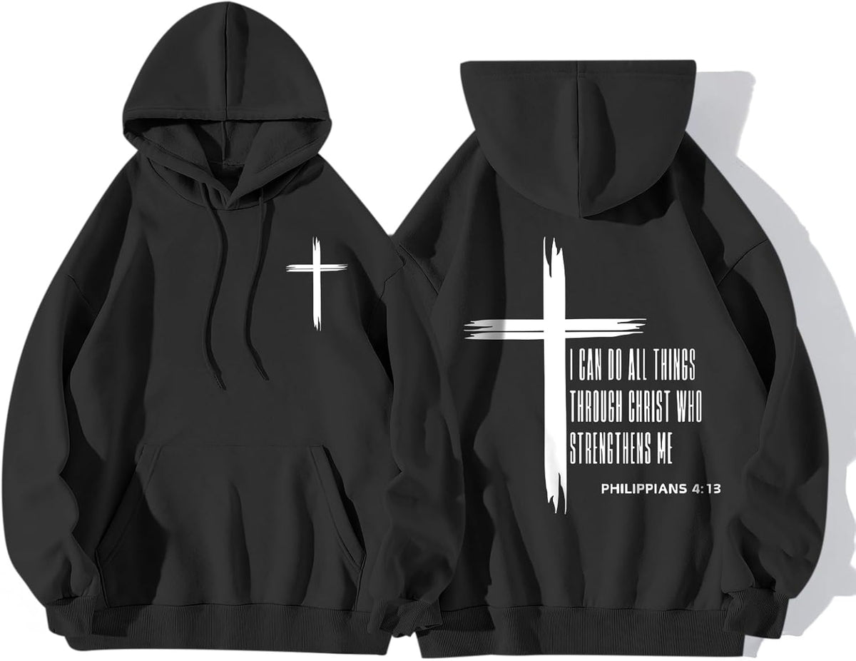 Christian Graphic s For Teen Boys Jesus Faith God Bible Verse Pullover Religious Tops