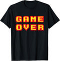 Game Over Vintage Retro Video Games Gaming Gift Arcade Unisex , , , Long Sleeve Tee