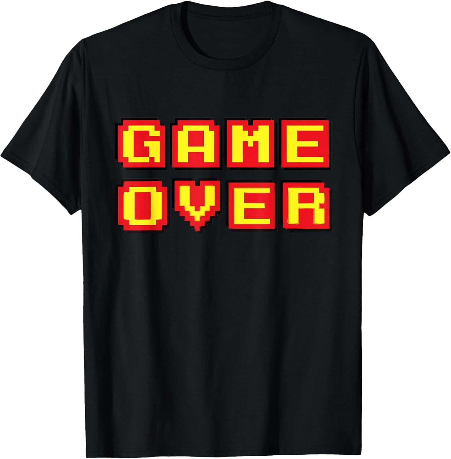 Game Over Vintage Retro Video Games Gaming Gift Arcade Unisex , , , Long Sleeve Tee