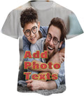 Custom Personalized Photos&Text Shirts All Over Print Short Sleeve Shirts for Men Women