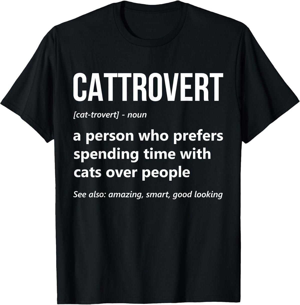 Cat Lover Funny Cattrovert Definition Kitty Kitten Cat Mom Unisex , , , Long Sleeve Tee