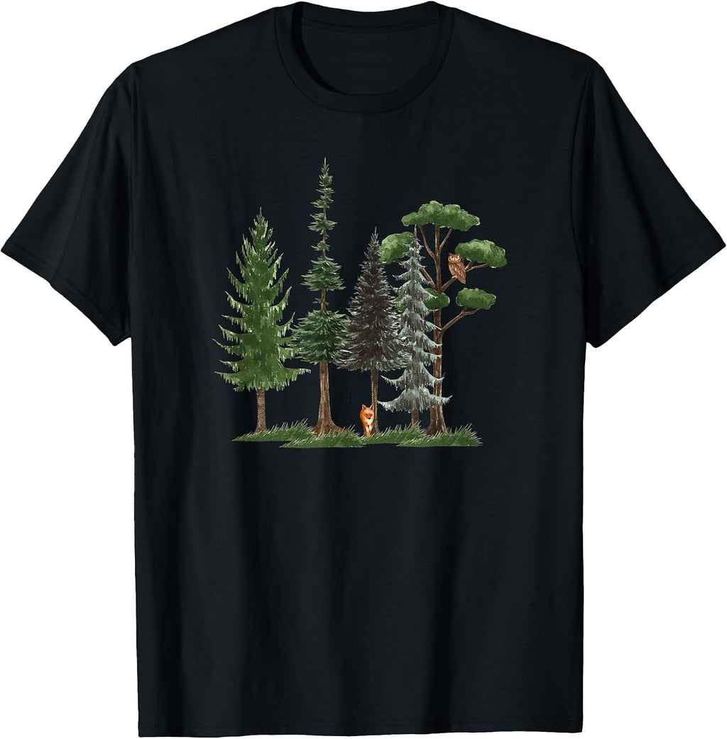 Rahmonty Designs Up North Pine Trees Fox Owl Lover