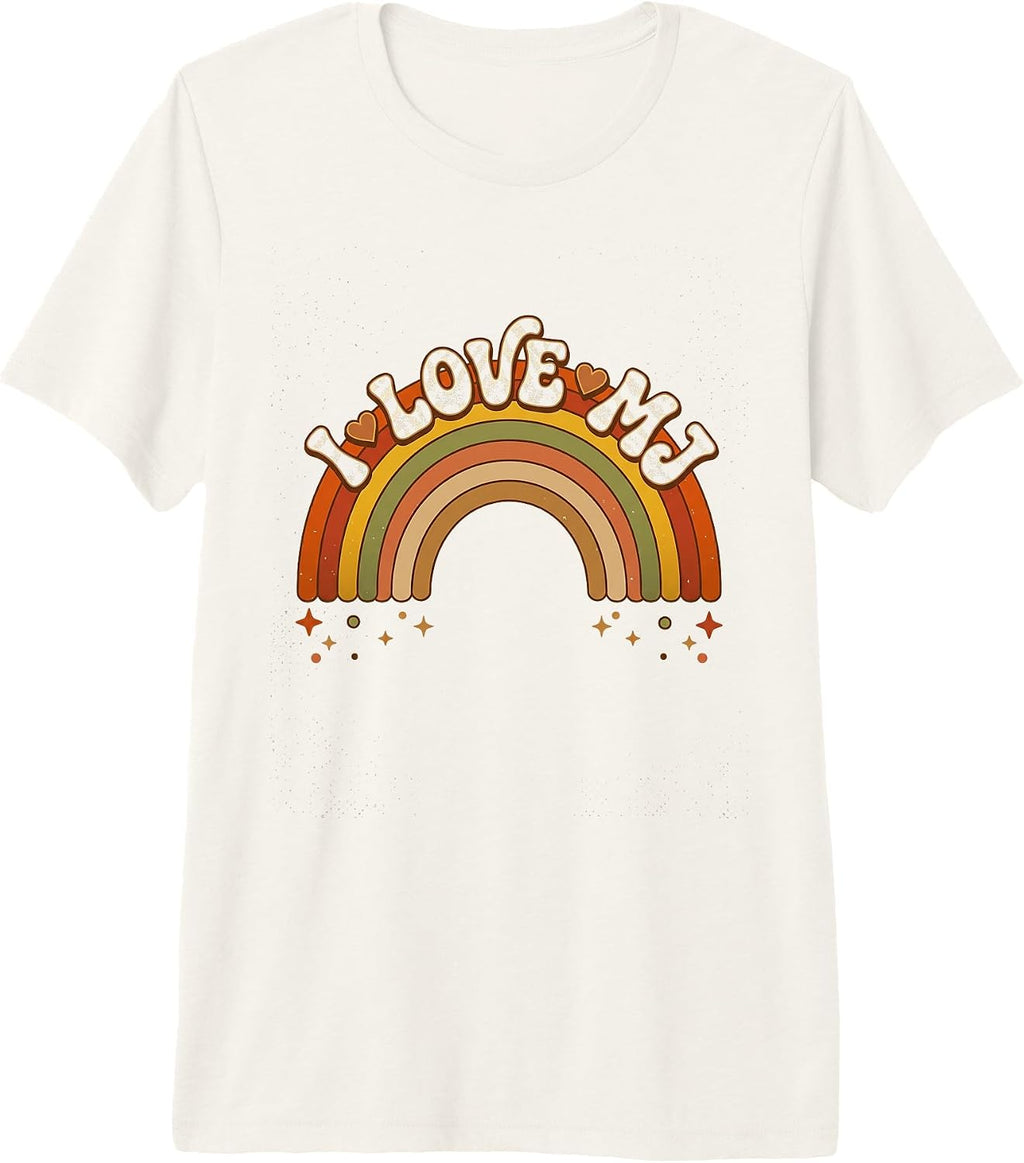 I Love Heart M J Initials Apparel For Fans