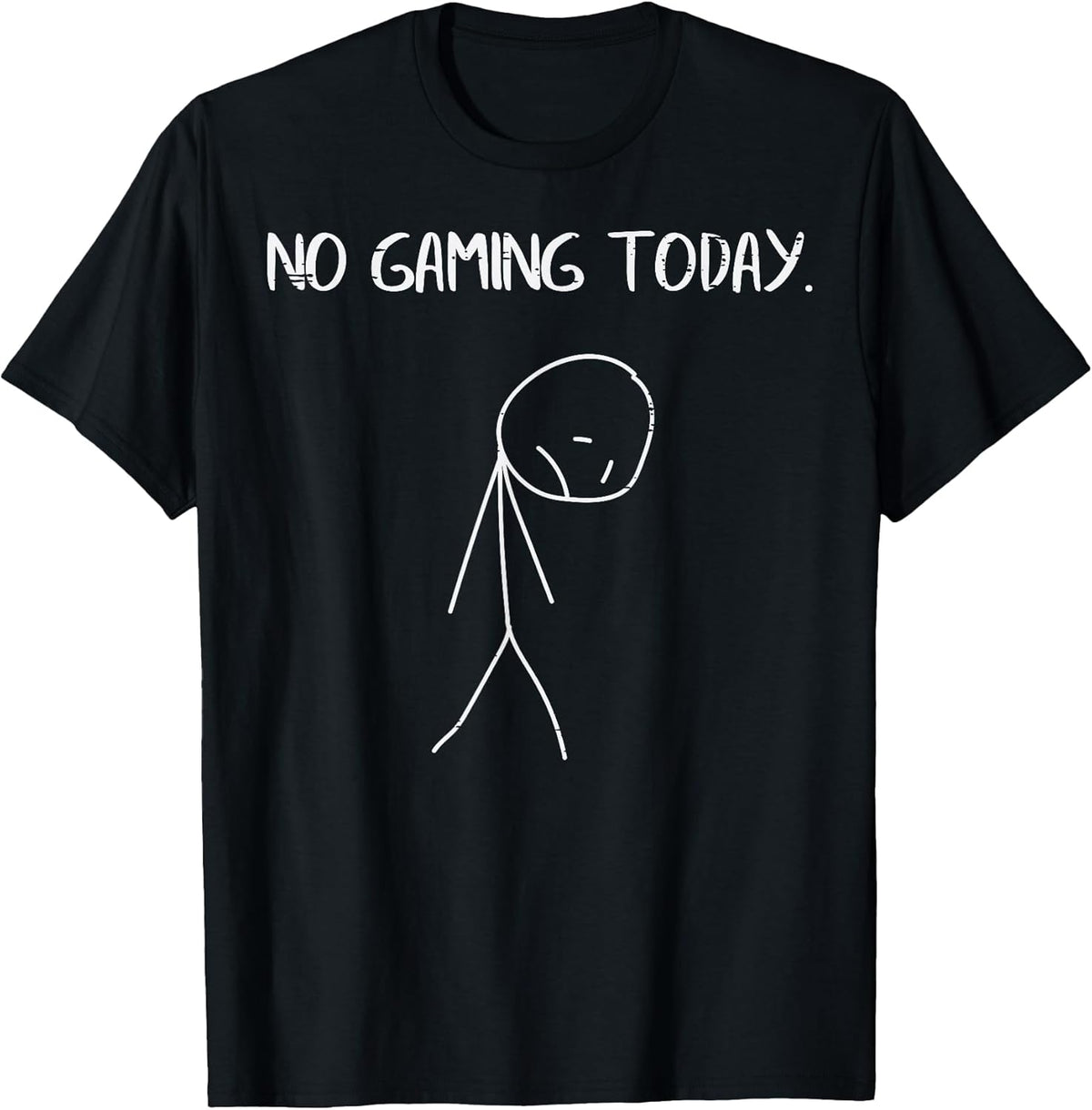 No Gaming Today Sad Stickman Funny Video Gamer Men Boys Kids Unisex , , , Long Sleeve Tee
