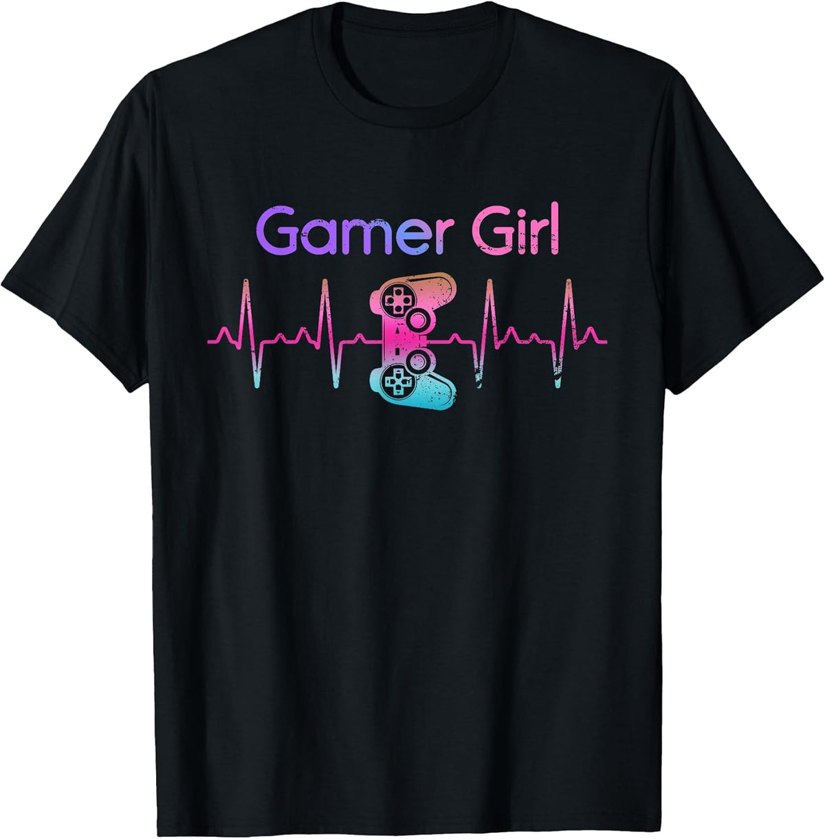 Video Games Gamer Girl Women Heartbeat Gift Gaming Unisex , , , Long Sleeve Tee