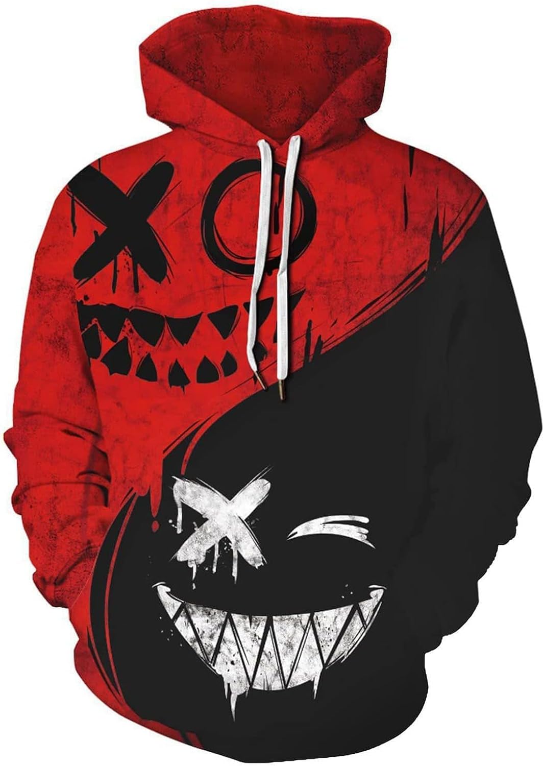 Mens s Pullover Graphic Design 3D Cool Novelty Long Sleeve Hooded s with Pockets