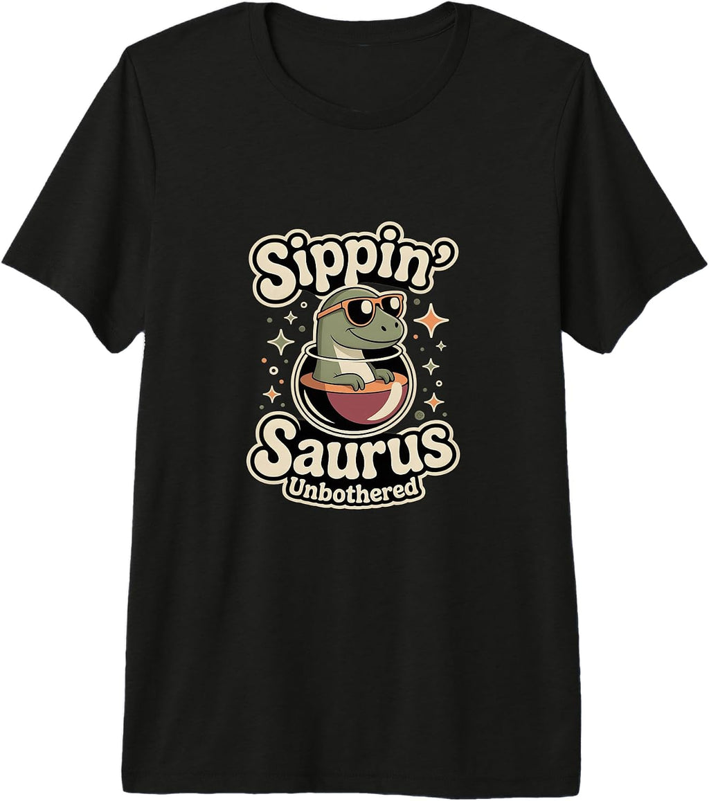 Relaxed Dinosaur Wine Lover Sippin