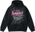 Y2K Spider Cobweb Pattern Print Unisex Men Women Graphic Outwear Unisex , , , Long Sleeve Tee