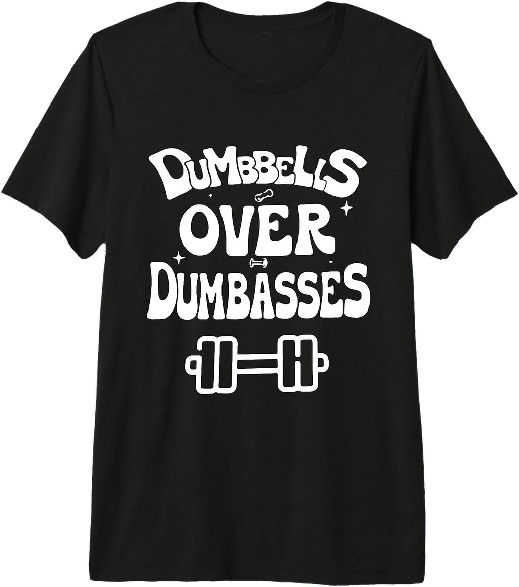 Retro Gym Fitness Funny Dumbbells Over Dumbasses