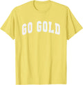 Retro Let's GO Gold Team Motivational War Game Spirit Week Unisex , , , Long Sleeve Tee
