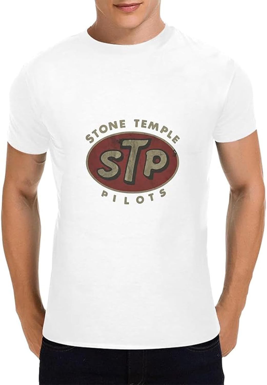 Band Logo Vintage Style 100% Cotton Men's Classic Rock Music Graphic Tee Cotton