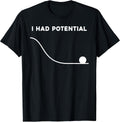 I Had Potential Funny Sarcastic Minimal Quote Unisex , , , Long Sleeve Tee