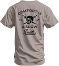 Men's Graphic Short Sleeve | Comfort is A Slow Death Skull Graphic Tee | Athletic Fit Shirt