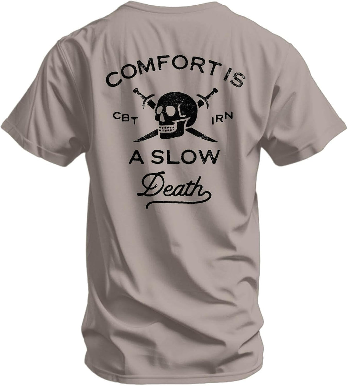 Men's Graphic Short Sleeve | Comfort is A Slow Death Skull Graphic Tee | Athletic Fit Shirt