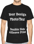 Custom T Shirts for Men & Women, 3D All Over Print Customized T Shirt, Desgin Your Own Shirts with Photo/Text