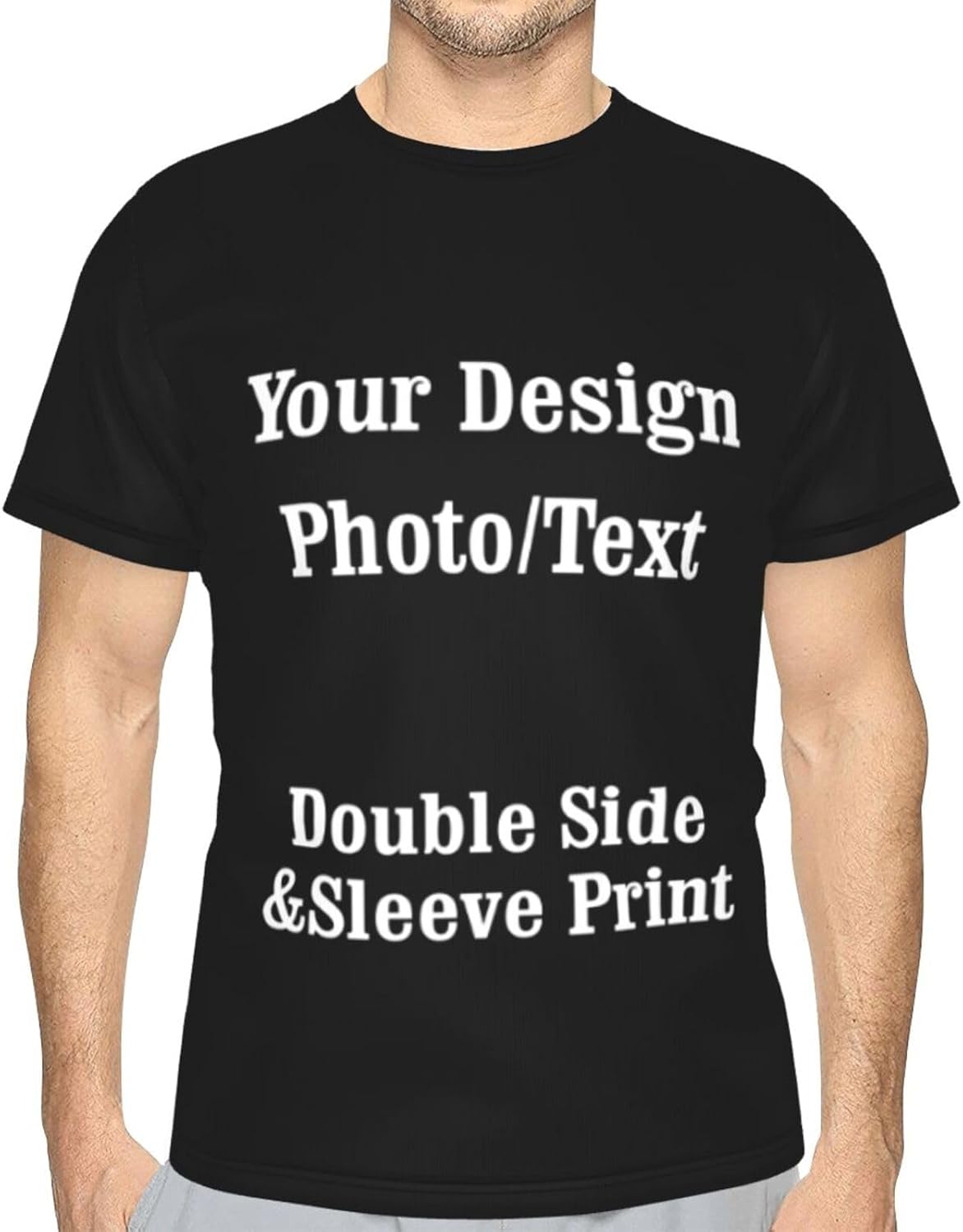 Custom T Shirts for Men & Women, 3D All Over Print Customized T Shirt, Desgin Your Own Shirts with Photo/Text