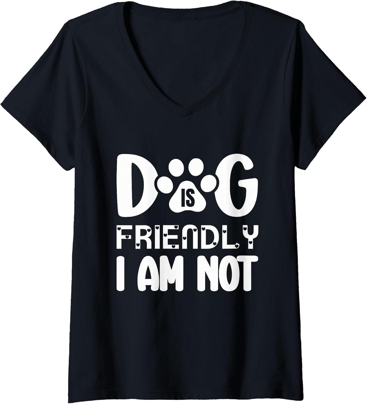 Womens Dog Is Friendly I Am Not Sarcastic Animal Lover Wear V-Neck Unisex , , , Long Sleeve Tee