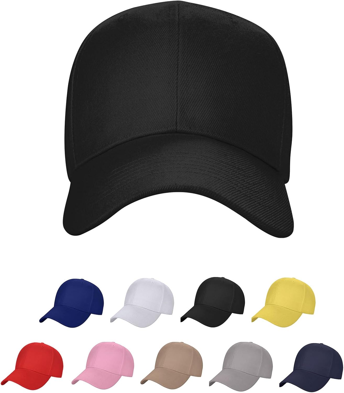 Custom Baseball Caps Personalized Hats Design Your Own Text and Logo for Outdoor, Gifts, 9 Colors