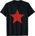 Grunge Alternative Distressed Red Star 90s Rock Band Music Unisex , , , Long Sleeve Tee