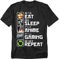 Anime Gaming List T Shirt – Funny Otaku Gamer Humor Tee for Men or Women, Unisex Adult Unisex , , , Long Sleeve Tee