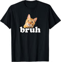Cute Kids Womens & Mens Bruh Orange Tabby Cat Lover Unisex , , , Long Sleeve Tee
