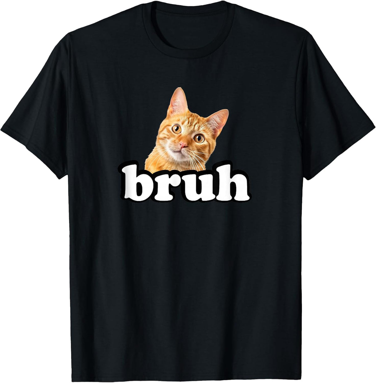 Cute Kids Womens & Mens Bruh Orange Tabby Cat Lover Unisex , , , Long Sleeve Tee