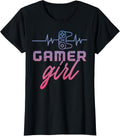 Gamer Girl Heartbeat Gaming Women Girls Kids Teens Youth Unisex , , , Long Sleeve Tee