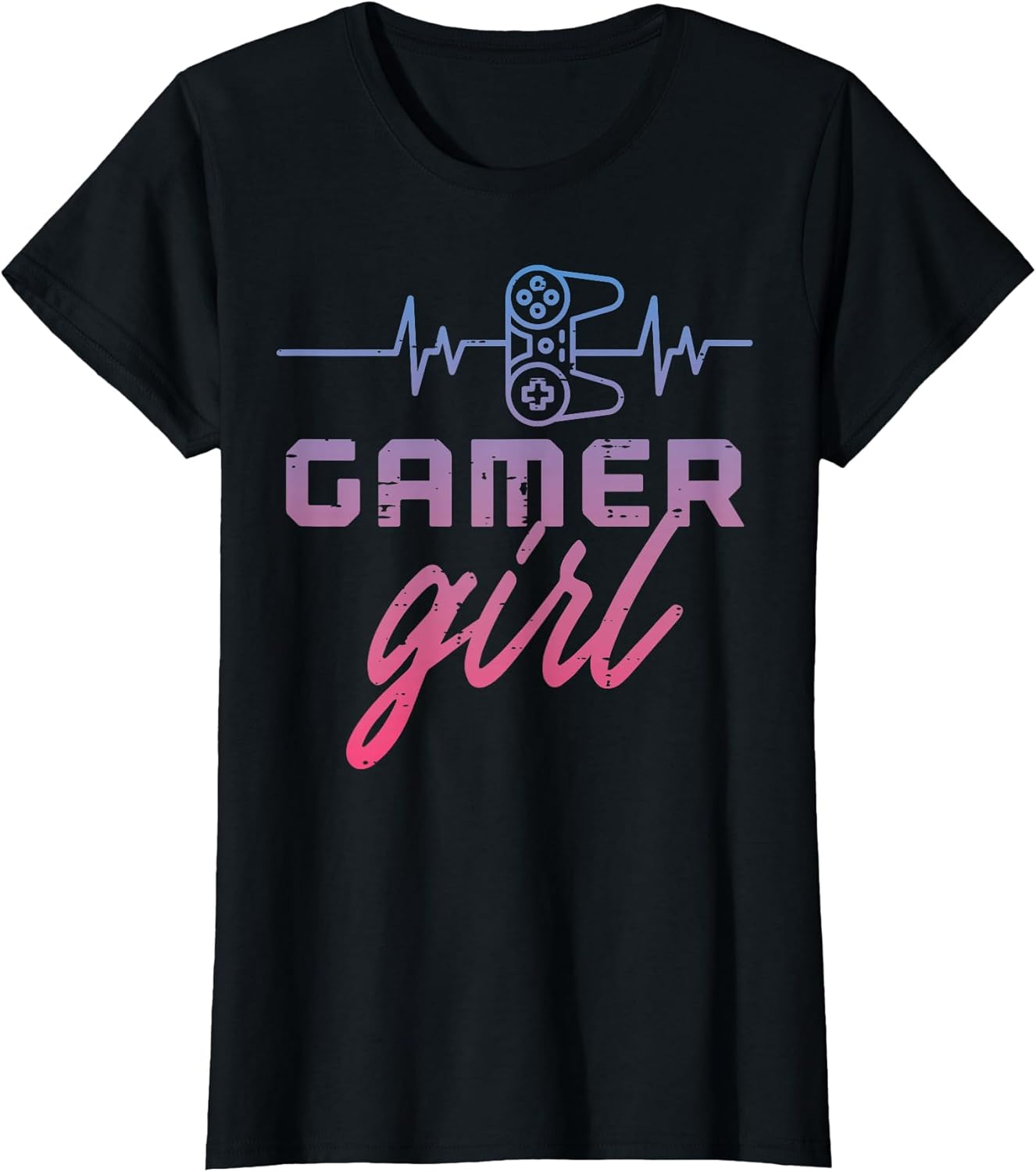 Gamer Girl Heartbeat Gaming Women Girls Kids Teens Youth Unisex , , , Long Sleeve Tee