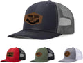 Custom Leather Patch Trucker Hat - Personalized Baseball Caps - Adjustable Custom Hats for Men & Women