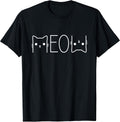 Funny Meow Graphic Merch Casual Cat Lover Cute Cat Meme Unisex , , , Long Sleeve Tee
