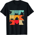 Funny Retro Vintage Curious Black Cat for Cats Lover Unisex , , , Long Sleeve Tee