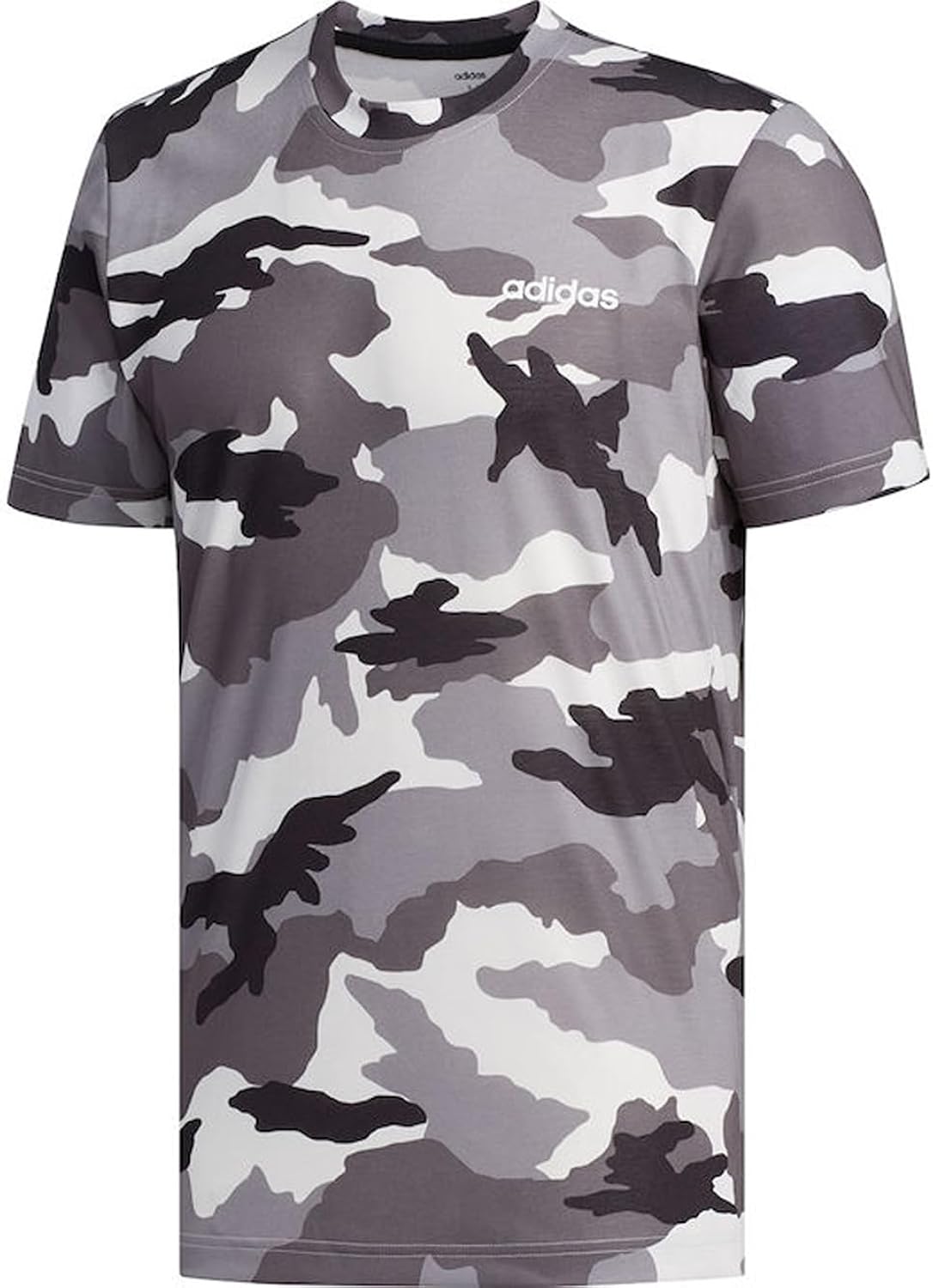 Mens All Over Print Camo Graphic , Black/White Unisex , , , Long Sleeve Tee