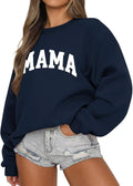 Women Long Sleeve Mama s Oversized Crewneck Pullover s Casual Knit Graphic Mom Tops Sweater