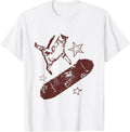 Funny Skateboard Cat Y2k Grunge Vintage Cat Meme Aesthetic Unisex , , , Long Sleeve Tee