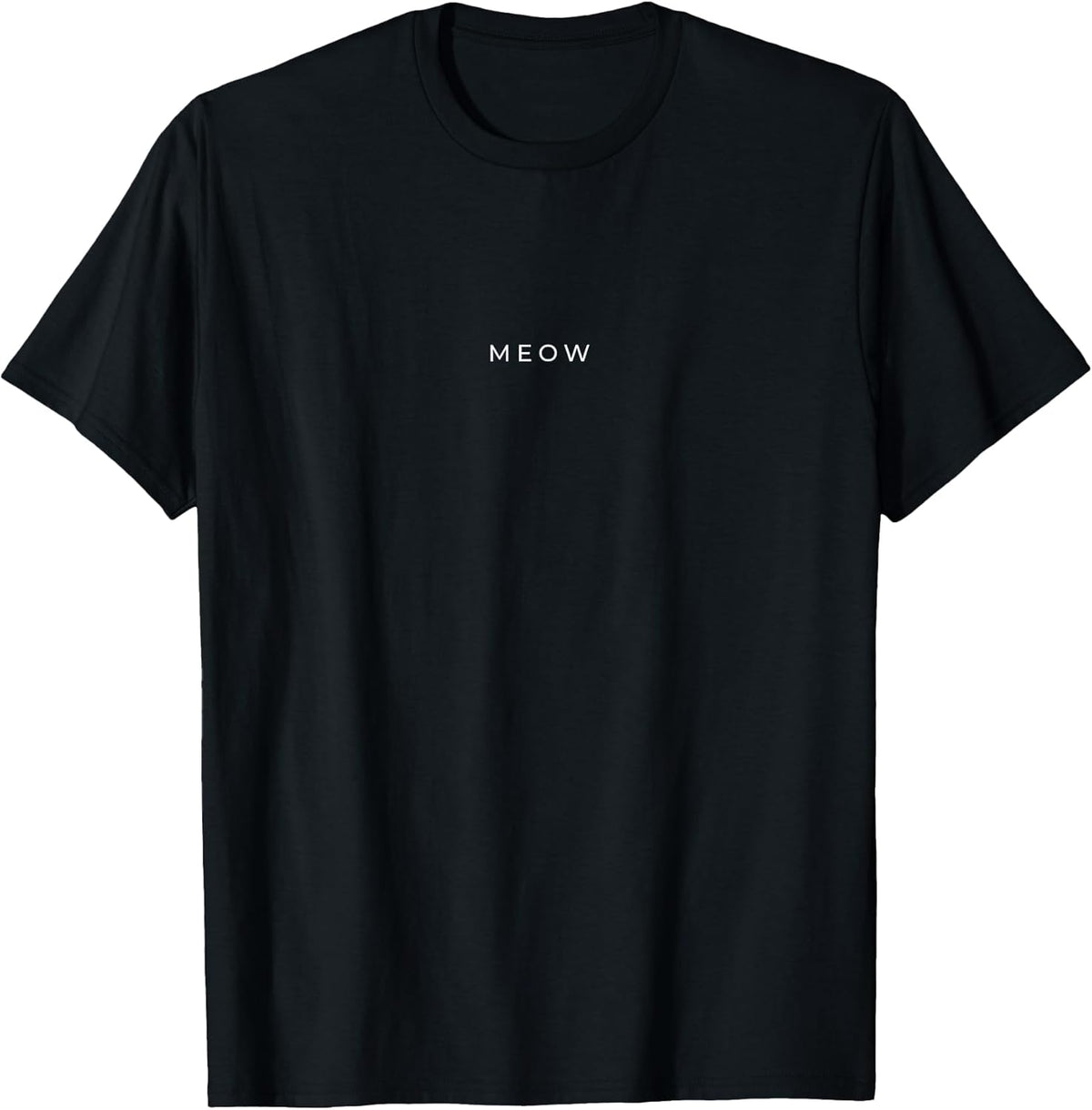 Meow Cat Lover Funny Cat Minimalist Subtle Cat Unisex , , , Long Sleeve Tee