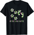 Never Walk a Alone Paw Dog Flower Dog Friends Unisex , , , Long Sleeve Tee