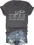 Let Them Shirt for Women Short Sleeve Self Care Shirts Keep Shining Motivational Inspirational Graphic Tops